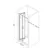 London Brushed Brass 6mm Bifold Shower Door 900mm