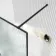 Munich Fluted Effect Matt Black Framed Easy Clean 8mm Wet Room Shower Glass Panel 1400mm
