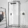 Munich Matt Black Framed Easy Clean 8mm Wet Room Shower Glass Return Panel 250mm