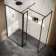 Antwerp Matt Black Wet Room Glass Enclosure Connector