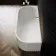 Brent 1700mm Fluted Matt White Back To Wall Bath