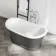 Mayfair 1500mm Graphite Grey Freestanding Roll Top Slipper Bath