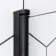 Venice 4mm Matt Black Bath Screen with Towel Rail - 800mm