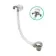 Chrome Slimline Freeflow Bath Filler Waste and Overflow