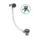 Brushed Gunmetal Slimline Freeflow Bath Filler Waste and Overflow