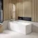Linz Easy Clean 6mm Chrome Bath Screen - 800mm