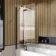 Lucan Easy Clean 6mm Matt Black Folding Bath Screen - 800mm