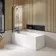 Lucan Easy Clean 6mm Matt Black Folding Bath Screen - 800mm