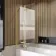 Lucan Easy Clean 6mm Brushed Brass Folding Bath Screen - 800mm