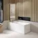 Lucan Easy Clean 6mm Brushed Brass Folding Bath Screen - 800mm
