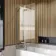 Lucan Easy Clean 6mm Brushed Gunmetal Folding Bath Screen - 800mm