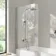 L Shaped Easy Clean 6mm Chrome Bath Screen
