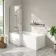 L Shaped Easy Clean 6mm Chrome Bath Screen