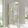 L Shaped Easy Clean 6mm Brushed Brass Bath Screen