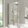 L Shaped Easy Clean 6mm Brushed Gunmetal Bath Screen