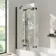 Lucan Easy Clean Matt Black 6mm L Shaped Folding Bath Screen