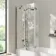 Lucan Easy Clean Brushed Gunmetal 6mm L Shaped Folding Bath Screen