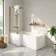 Lucan Easy Clean Brushed Copper 6mm L Shaped Folding Bath Screen