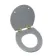 Hudson Traditional Dove Grey Wooden Soft Close Seat with Brushed Brass Hinges