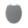 Hudson Traditional Dove Grey Wooden Soft Close Seat with Brushed Brass Hinges