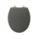 Hudson Traditional Graphite Grey Wooden Soft Close Seat with Brushed Brass Hinges