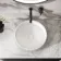 Missouri Matt White Fluted Round Counter Top Stone Basin 380mm