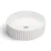 Missouri Matt White Fluted Round Counter Top Stone Basin 380mm