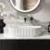 Missouri Matt White Fluted Pill Counter Top Stone Basin 500x320mm