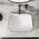Missouri Matt White Fluted Rectangular Counter Top Stone Basin 450x320mm
