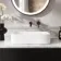Missouri Matt White Rectangular Counter Top Stone Basin 450x320mm