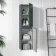 Inky Blue Wall Hung Tall Cabinet 1400x350mm