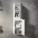 Crete Fluted Linen White Wall Hung Tall Cabinet 1400x350mm