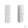 Sorrento Fluted Coastal White Wall Hung Tall Cabinet 1400x400mm