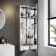 Elena tall Stainless Steel Mirror Cabinet 1200x300mm