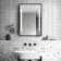 Mia Battery Powered Black Framed Illuminated LED Mirror Cabinet 710x500mm