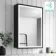 Mia Black Framed Illuminated LED Mirror Cabinet With BLUETOOTH Speaker 710x500mm