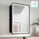 Olivia Black Framed Illuminated LED Mirror Cabinet With BLUETOOTH Speaker 710x500mm