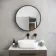 Mollie Black Framed Round Mirror Cabinet 600mm
