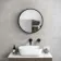 Mollie Black Framed Round Mirror Cabinet 500mm