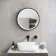 Mollie Black Framed Round Illuminated LED Mirror Cabinet 500mm
