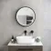 Mollie Black Framed Round Illuminated LED Mirror Cabinet 500mm