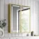 Mia Matt Brass Illuminated LED Mirror Cabinet 710x600mm