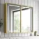 Mia Matt Brass Illuminated LED Mirror Cabinet 710x800mm