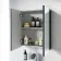 Navy Blue Mirror Cabinet 500mm