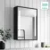 Mia Battery Powered Black Framed Illuminated LED Mirror Cabinet 610x450mm