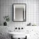 Mia Battery Powered Black Framed Illuminated LED Mirror Cabinet 610x450mm