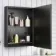 Mia Battery Powered Black Framed Illuminated LED Mirror Cabinet 610x450mm