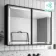 Mia Black Framed Illuminated LED Mirror Cabinet With BLUETOOTH Speaker & USB Port 710x1000mm