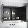 Mia Black Framed Illuminated LED Mirror Cabinet With BLUETOOTH Speaker & USB Port 710x1000mm
