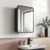 Olivia Battery Powered Black Framed Illuminated LED Mirror Cabinet 610x450mm
